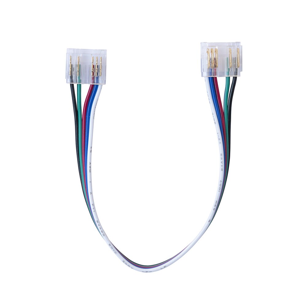 LED strip connector strip-to-strip 24V RGBW COB IP20 with 15cm wire