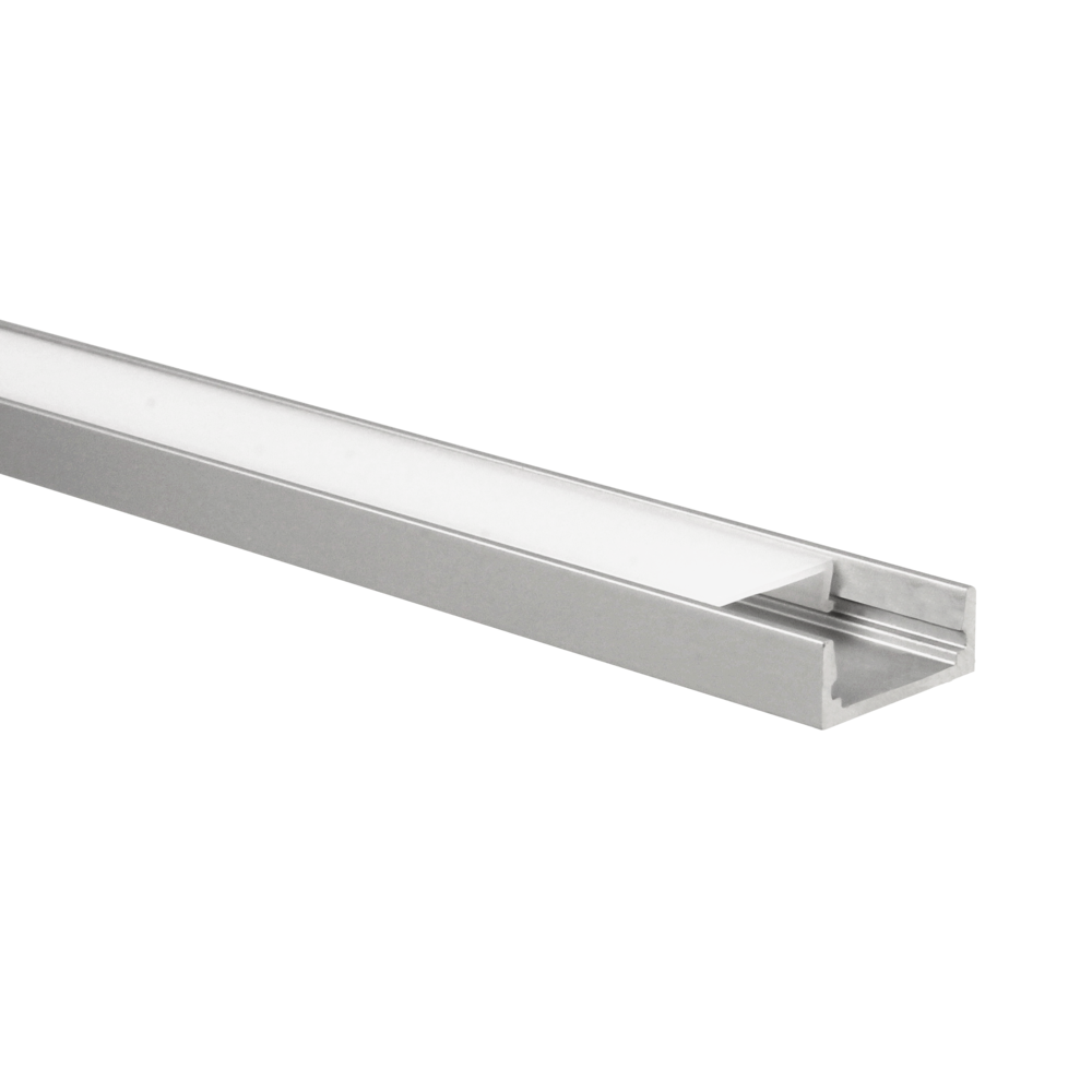 LED strip profile Felita aluminium extra low 1m incl. frosted white cover