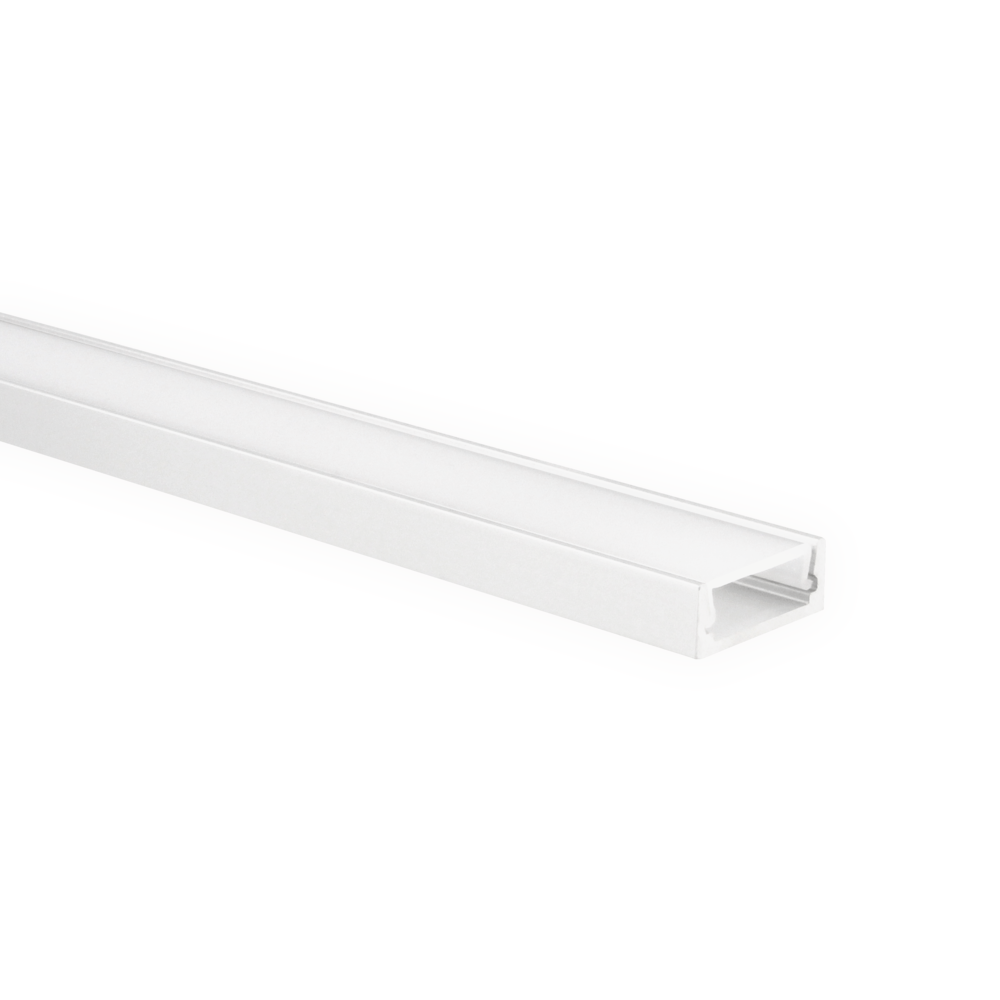 LED strip profile Felita white extra low 1m incl. frosted white cover