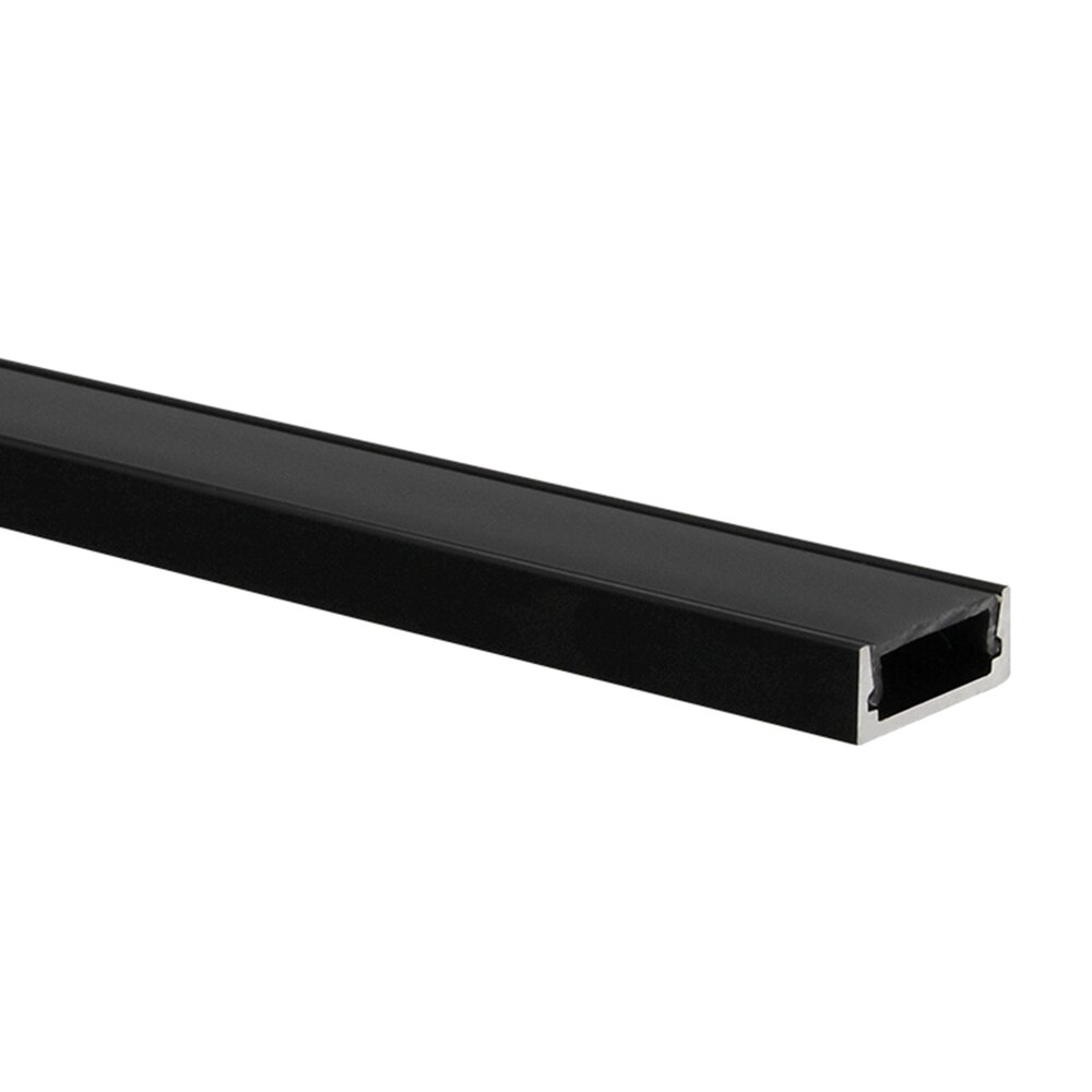 LED strip profile Felita black (RAL 9005) extra low 5m (2 x 2.5m) incl. black cover