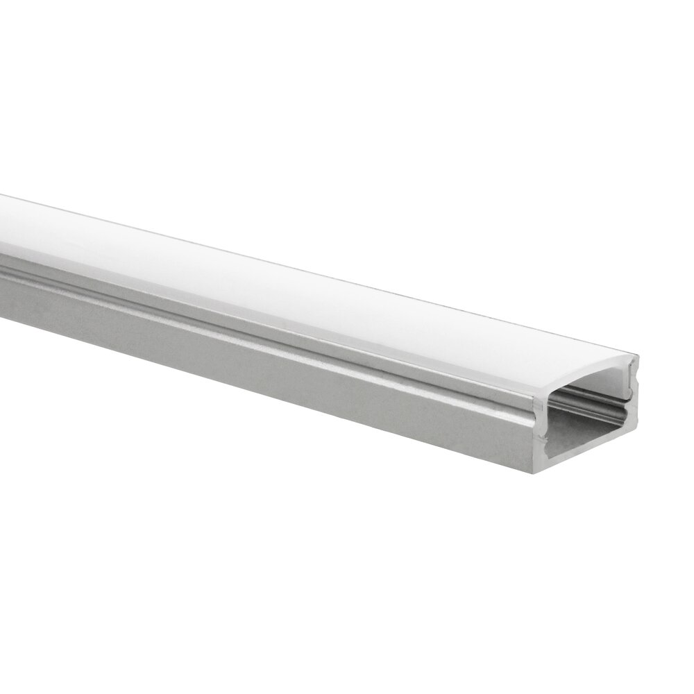 LED strip profile Potenza aluminium low 1m incl. frosted white cover