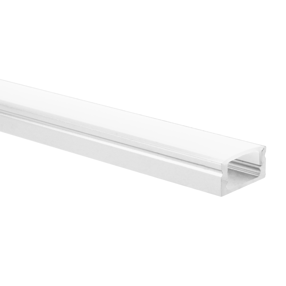 LED strip profile Potenza white low 5m (2 x 2.5m) incl. frosted white cover
