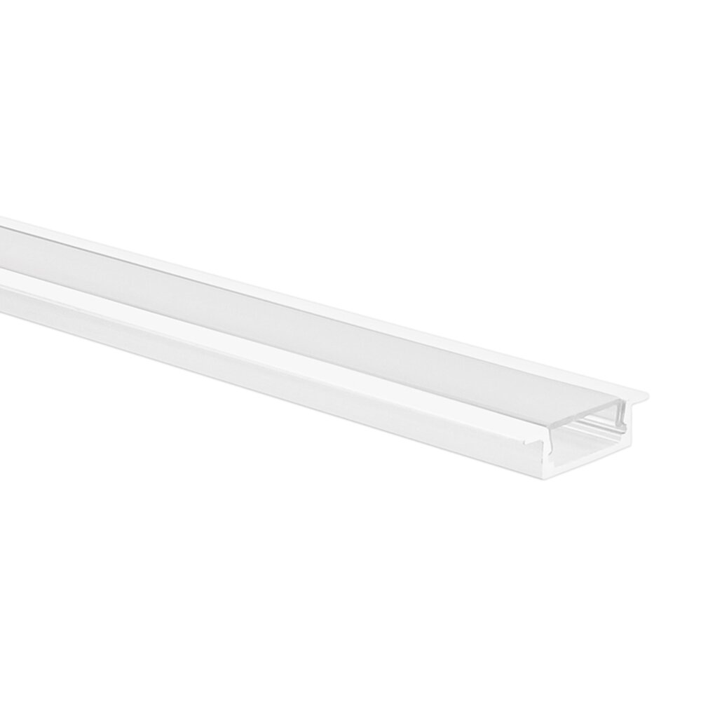 LED strip profile Matera white low 5m (2 x 2.5m) incl. frosted white cover