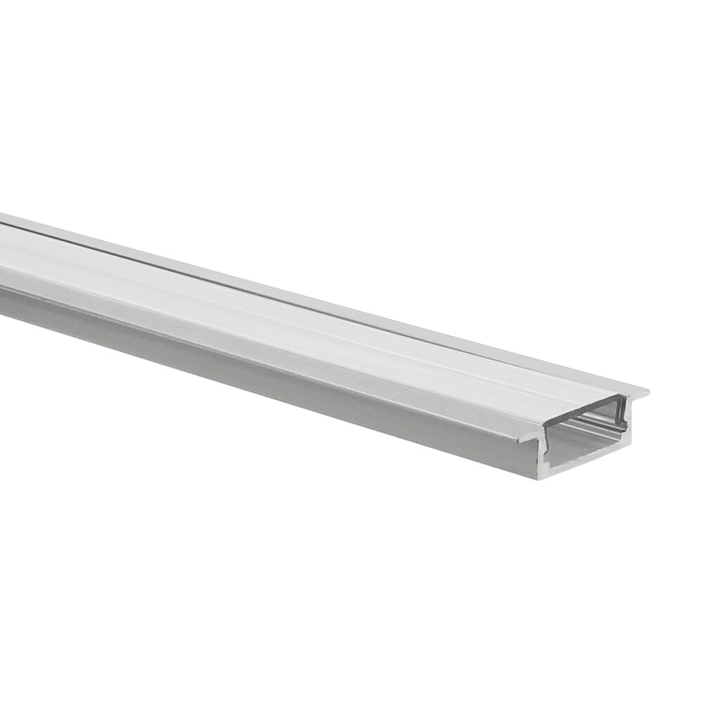LED strip profile Matera aluminium low 1m incl. transparent cover