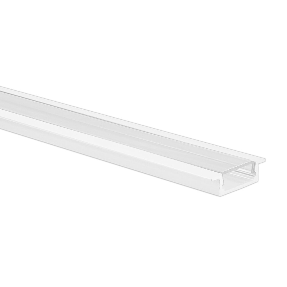 LED strip profile Matera white low 5m (2 x 2.5m) incl. transparent cover