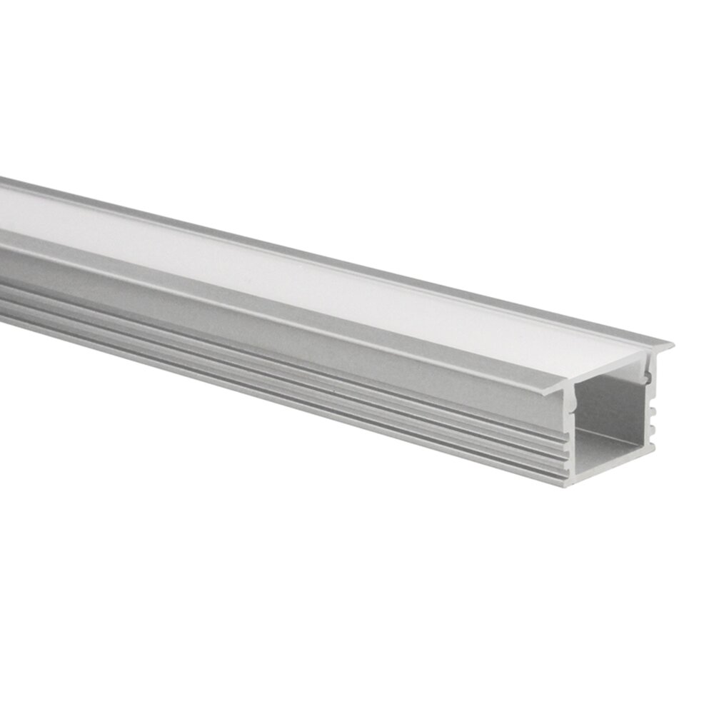 LED strip profile Matera aluminium high 5m (2 x 2.5m) incl. frosted white cover