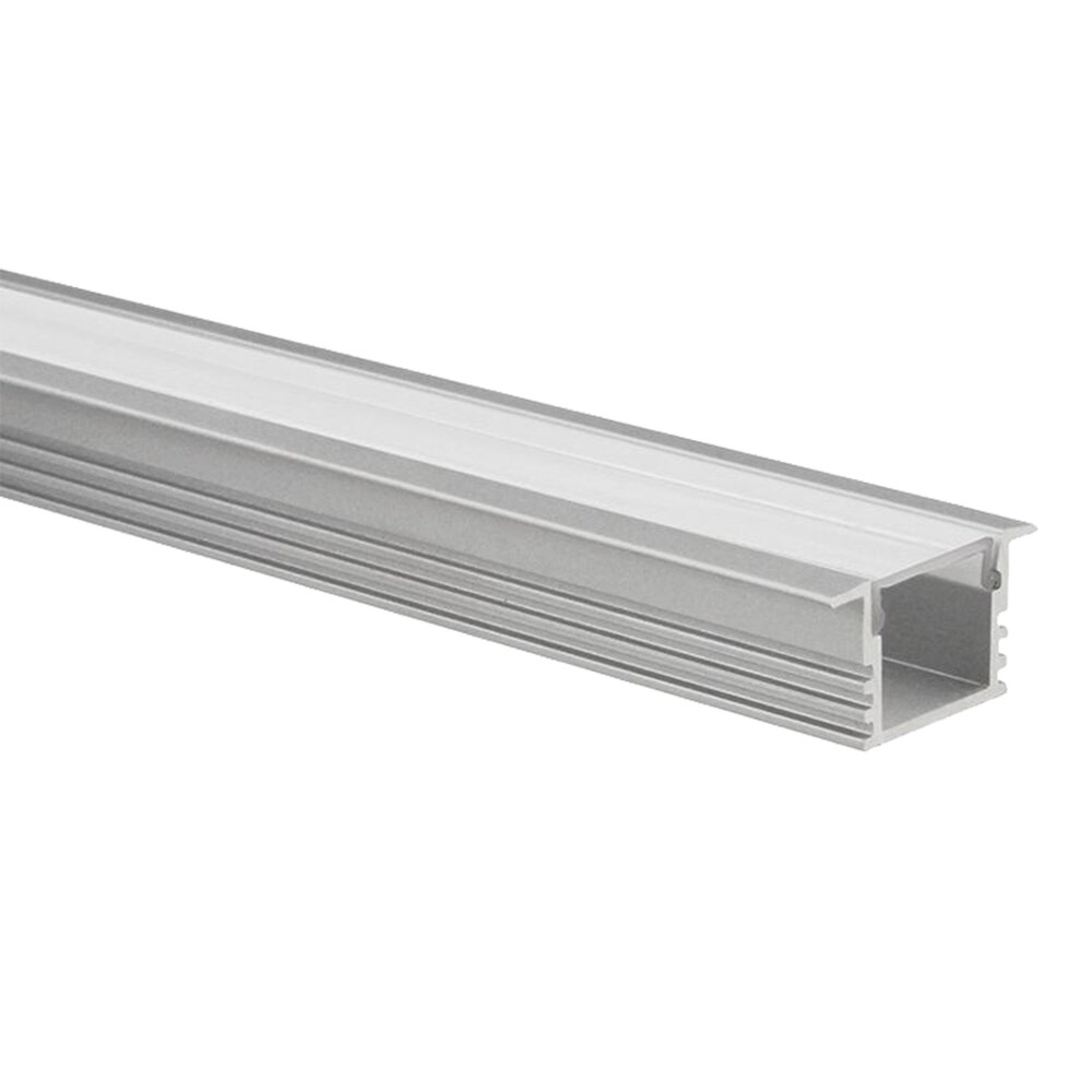 LED strip profile Matera aluminium high 5m (2 x 2.5m) incl. transparent cover