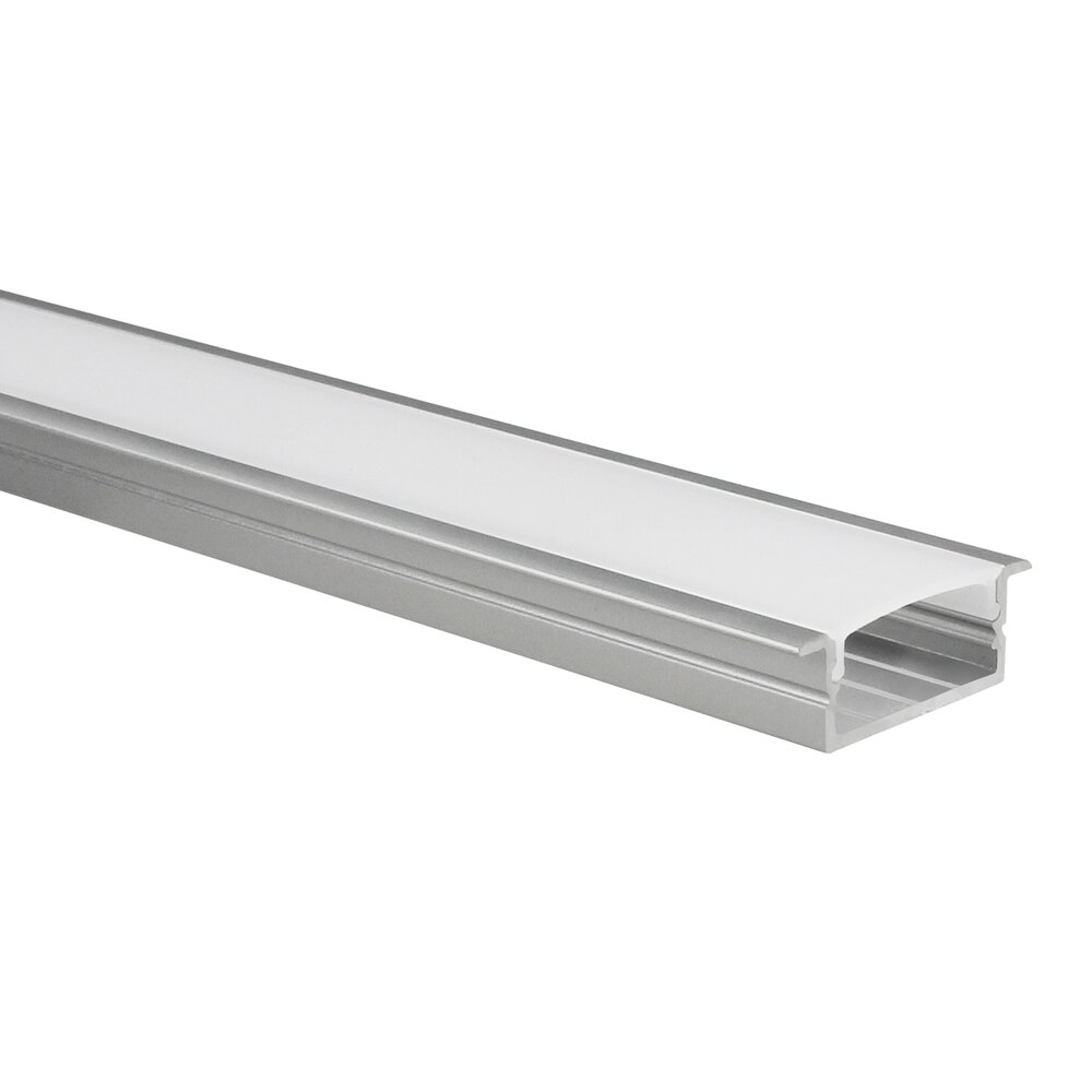 LED strip profile Marconia aluminium wide 1m incl. frosted white cover