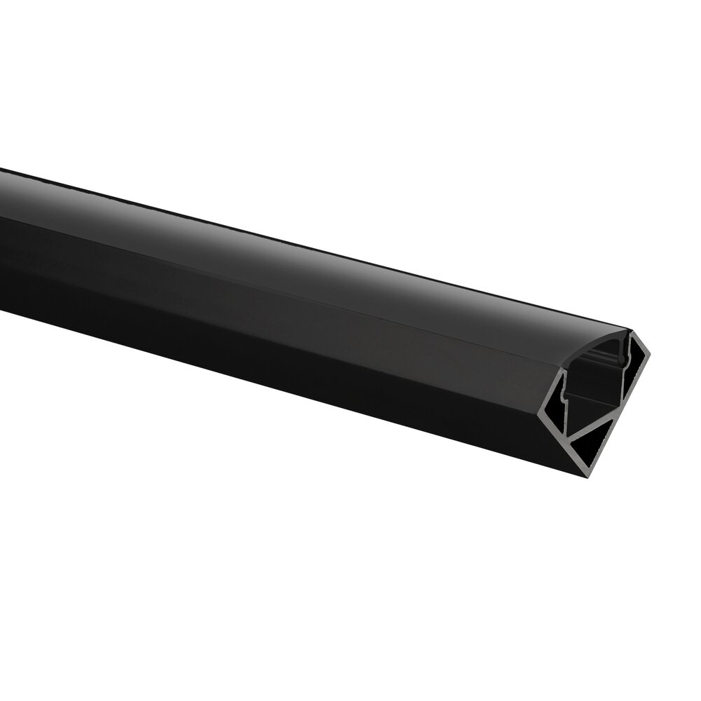 LED strip profile Tarenta black corner 1m incl. black cover