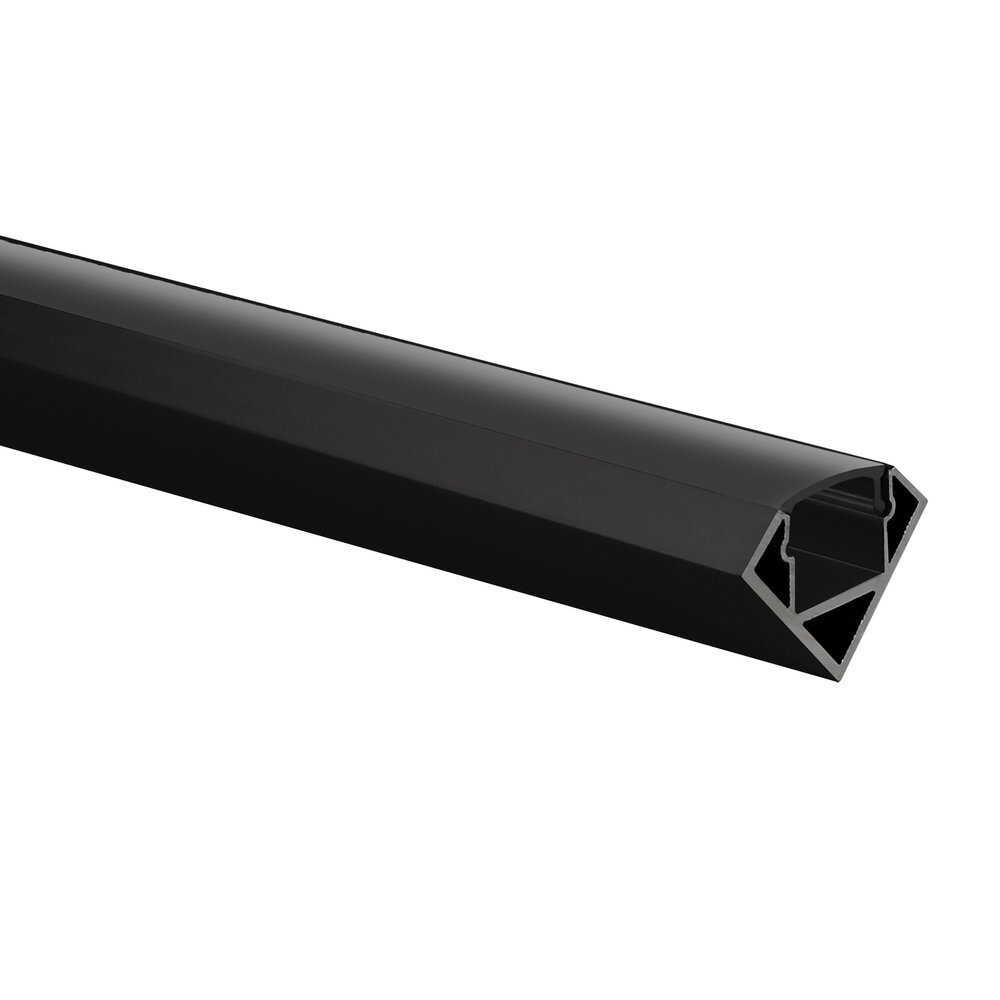 LED strip profile Tarenta black corner 5m (2 x 2.5m) incl. black cover