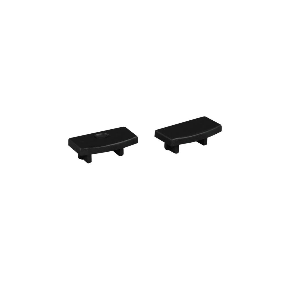 Black end caps for LED strip profile Potenza