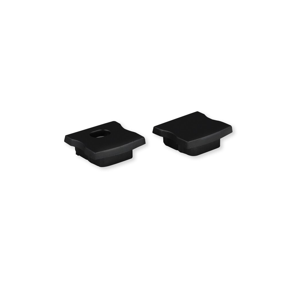 Black end caps for LED strip profile Potenza high
