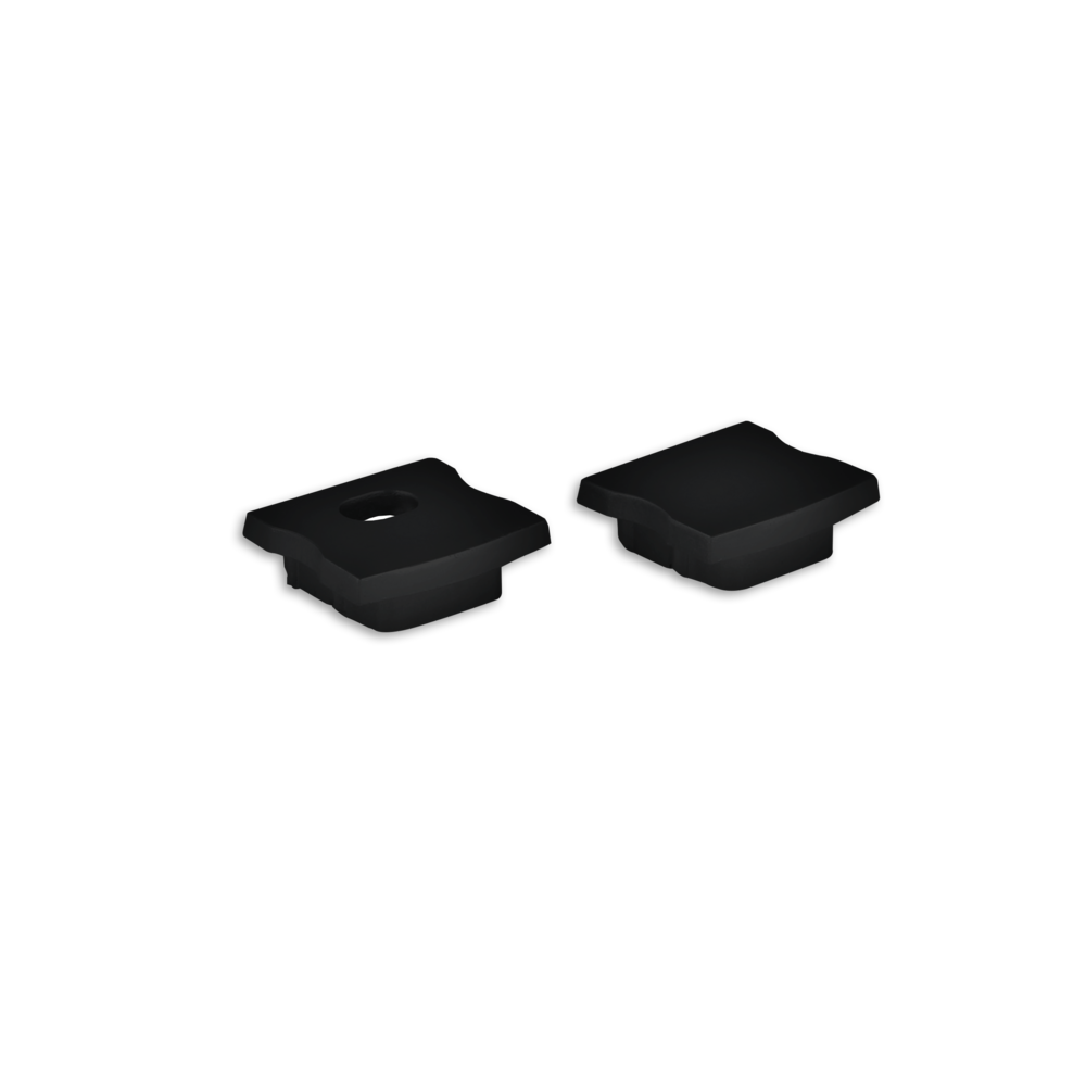 Black end caps for LED strip profile Matera high