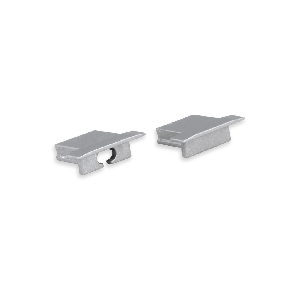 Grey end caps for LED strip profile Matera low