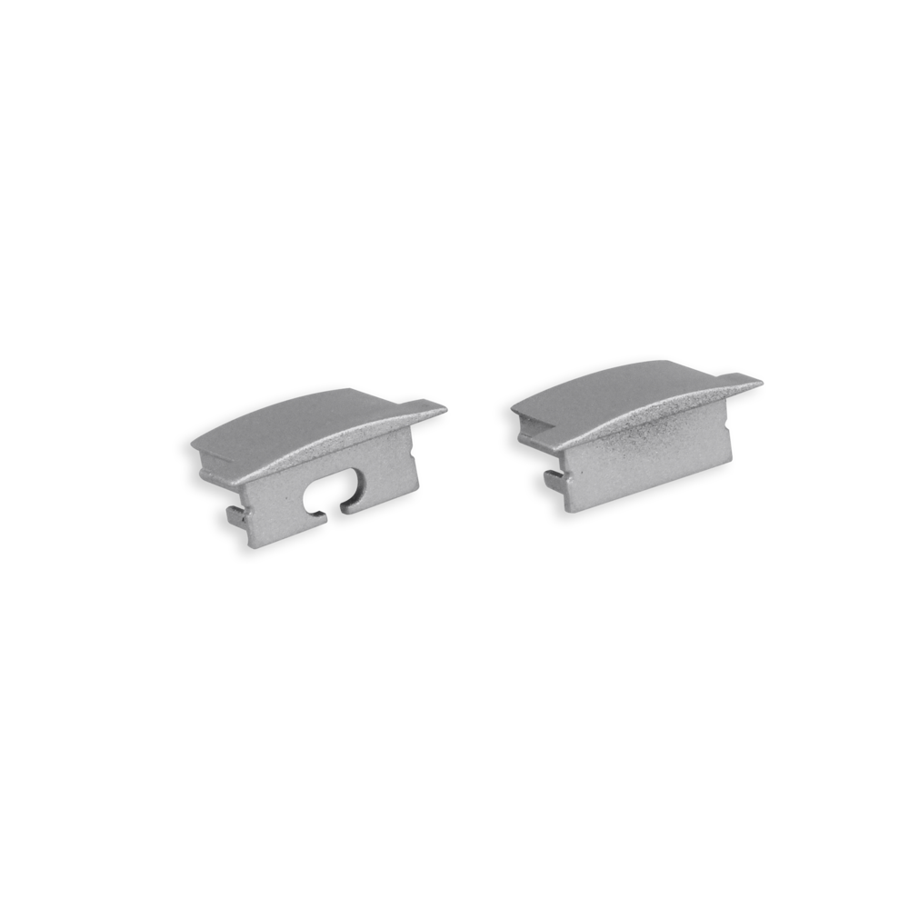 Grey end caps for LED strip profile Marconia