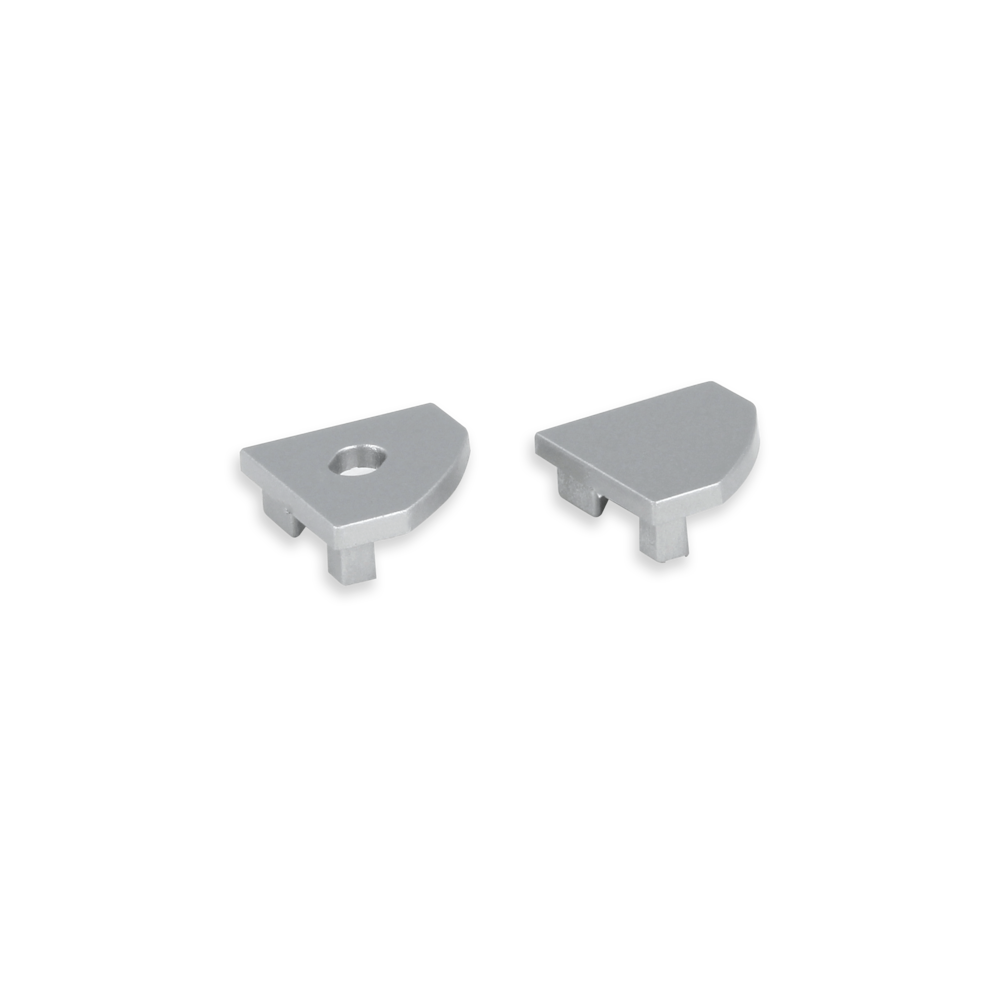 Grey end caps for LED strip profile Tarenta