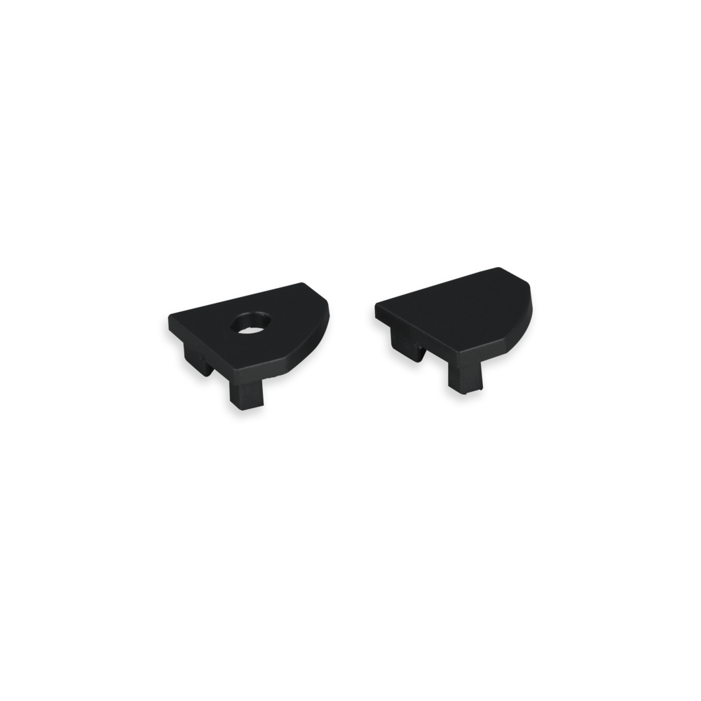 Black end caps for LED strip profile Tarenta
